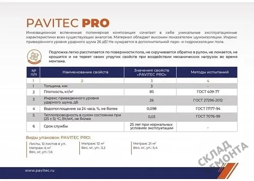 Фото Подложка рулонная Pavitec Pro 3 мм под ламинат и паркет оранжевая – купить в Челябинске: цена, описание, фото. Интернет-магазин 4