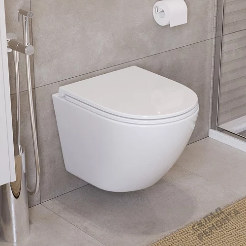 Фото Унитаз подвесной BelBagno Uno BB3105CHR/SC безободковый купить в Челябинске: цена, описание, фото. Интернет-магазин 3