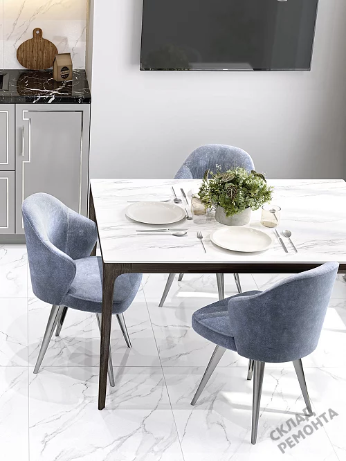 Фото Керамогранит лаппатированный Alma Ceramica Невада GFU6060NVD07L белый 600*600*9 – купить в Челябинске: цена, описание, фото. Интернет-магазин 1