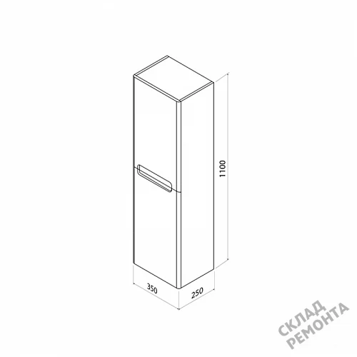 Фото Пенал подвесной Iddis Edifice EDI35W0i97, белый купить в Челябинске: цена, описание, фото. Интернет-магазин 4