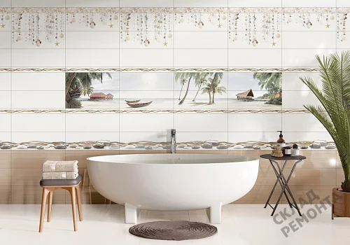 Фото Вставка Alma Ceramica Айленд DWA11ALD424 разноцветный 200*600 – купить в Челябинске: цена, описание, фото. Интернет-магазин 2