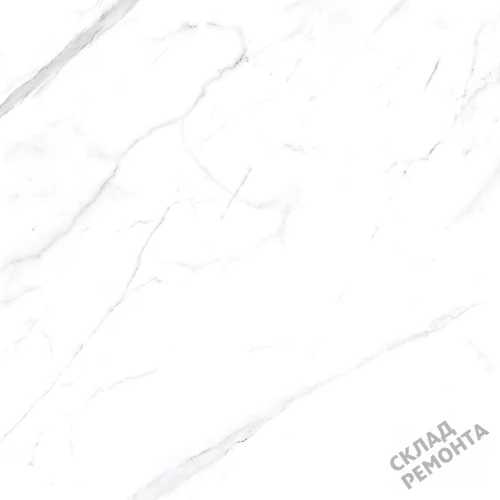 Фото Керамогранит матовый Steppe Ceramics Statuario White белый 600*600*9,5 – купить в Челябинске: цена, описание, фото. Интернет-магазин 1