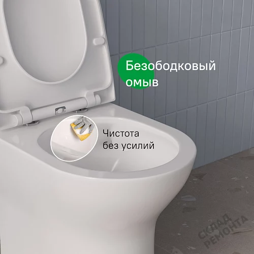 Фото Унитаз компакт напольный Iddis Zodiac X ZODRDSEi24 безободковый купить в Челябинске: цена, описание, фото. Интернет-магазин 4