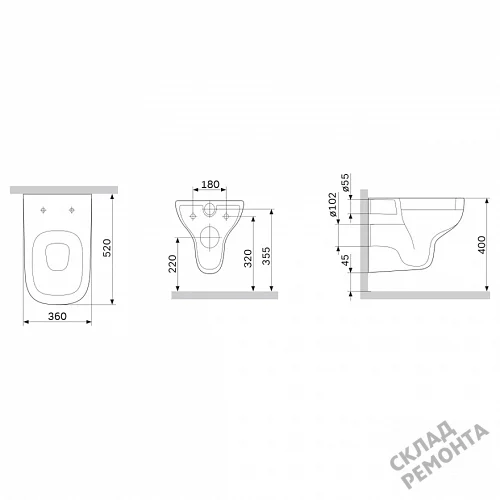 Фото Унитаз подвесной Am.Pm Spirit V2.0 C701700WH безободковый купить в Челябинске: цена, описание, фото. Интернет-магазин 4