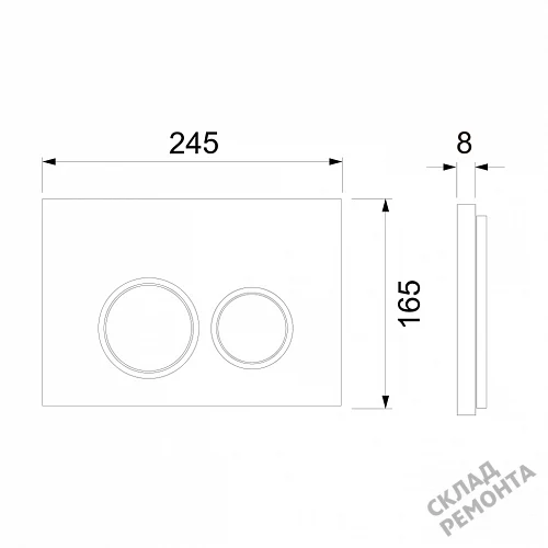 Фото Инсталляция для подвесного унитаза Tecespring S401104 с кнопкой купить в Челябинске: цена, описание, фото. Интернет-магазин 6