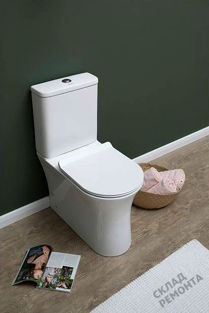 Фото Унитаз напольный Aquanet Roll-C 210764 безободковый купить в Челябинске: цена, описание, фото. Интернет-магазин 3