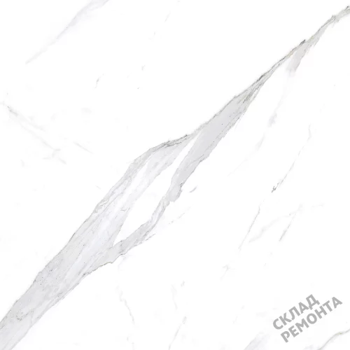 Фото Керамогранит матовый Steppe Ceramics Statuario White белый 600*600*9,5 – купить в Челябинске: цена, описание, фото. Интернет-магазин 3