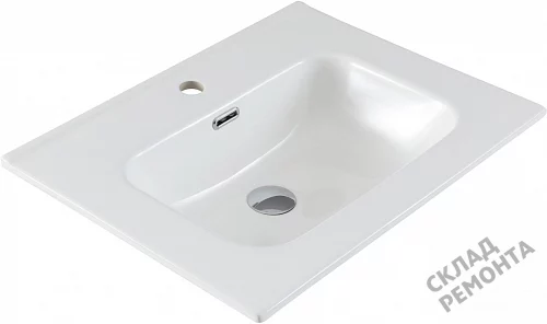 Фото Раковина на тумбу Aquanet Flat 60 (254363), 61 см купить в Челябинске: цена, описание, фото. Интернет-магазин 3