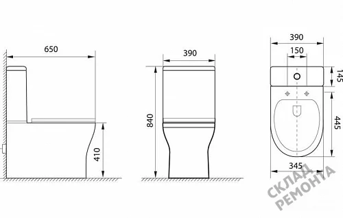 Фото Унитаз напольный Aquanet Roll-C 210764 безободковый купить в Челябинске: цена, описание, фото. Интернет-магазин 11