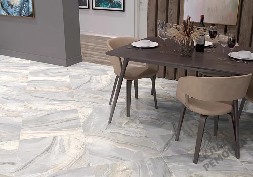Фото Керамогранит лаппатированный Alma Ceramica Мэджик GFU04MGC64L серый 600*600*9 – купить в Челябинске: цена, описание, фото. Интернет-магазин 2
