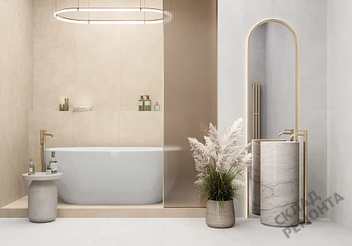 Фото Керамогранит матовый Alma Ceramica Мурал GFU60120MUR04R бежевый 1200*600*8,5 – купить в Челябинске: цена, описание, фото. Интернет-магазин 4